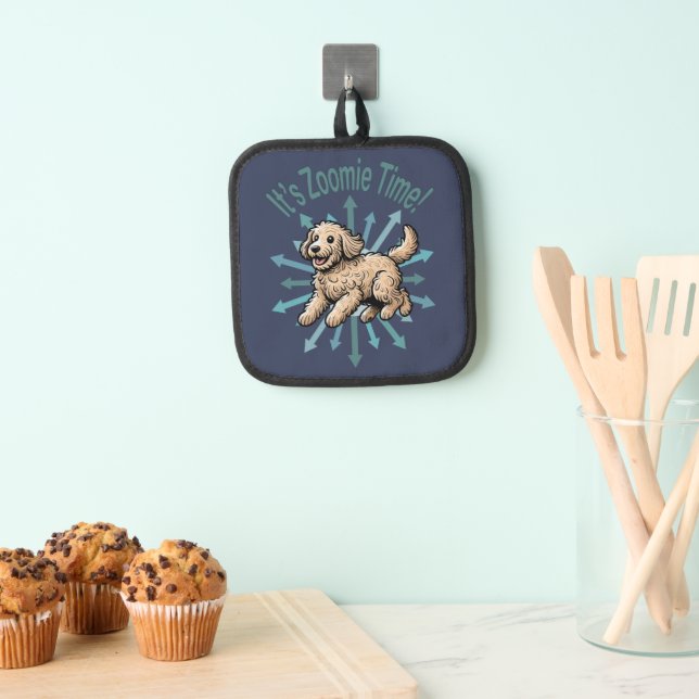It’s Zoomie Time Labradoodle Pot Holder (Insitu(Hanging))