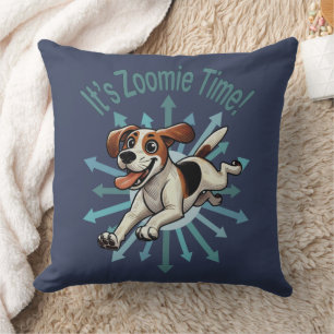 It’s Zoomie Time Medium Beagle Mutt Cushion