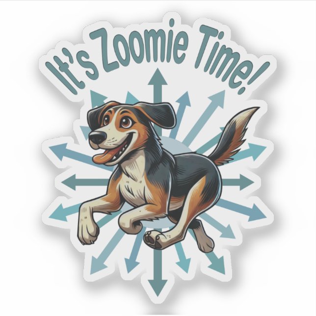 It’s Zoomie Time Medium Mutt (Front)