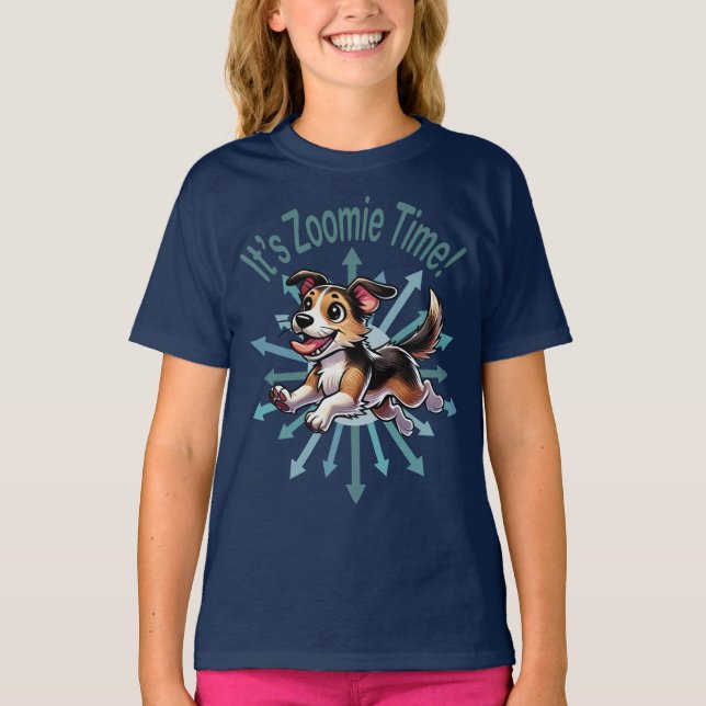 It’s Zoomie Time Mutt T-Shirt (Front)