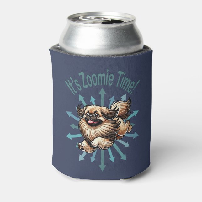It’s Zoomie Time Pekingese Can Cooler (Can Back)
