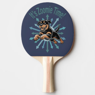It’s Zoomie Time Rottweiler Ping Pong Paddle