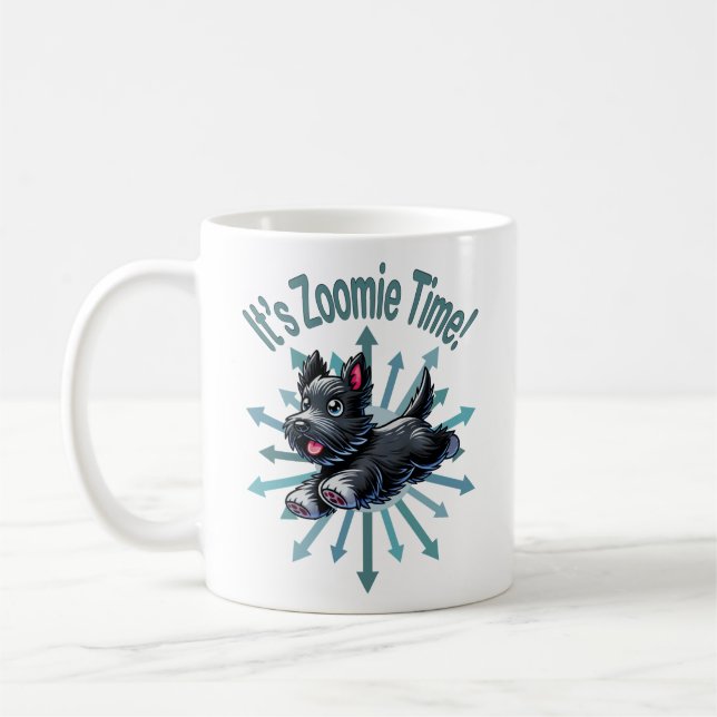 It’s Zoomie Time Scottish Terrier Coffee Mug (Left)
