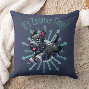 It’s Zoomie Time Scottish Terrier Cushion