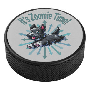 It’s Zoomie Time Scottish Terrier Hockey Puck