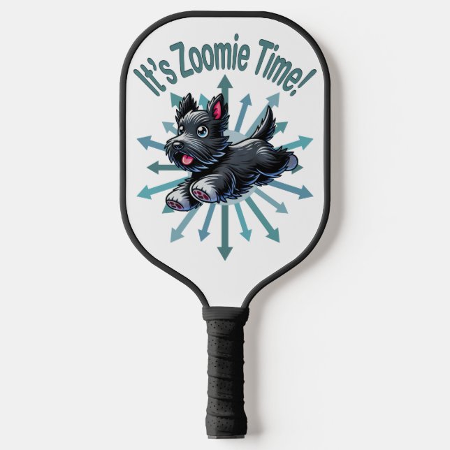 It’s Zoomie Time Scottish Terrier Pickleball Paddle (Front)