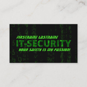 IT-Security cybercrime cybersecurity specialist Business Card