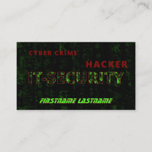 IT-Security cybercrime cybersecurity specialist Business Card