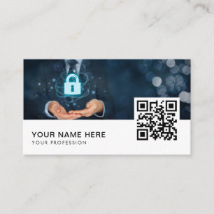 IT-Security internet security cybersecuri QR Code  Business Card