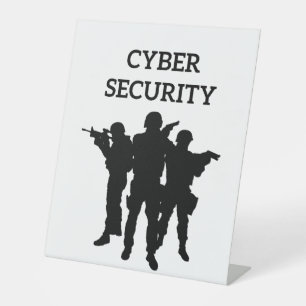 IT Security: The Digital Defence Squad Pedestal Sign