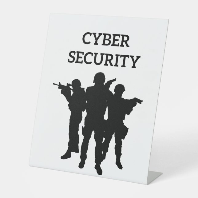 IT Security: The Digital Defence Squad Pedestal Sign (Front)