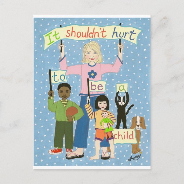 It shouldn't hurt to be a child postcard (Front)
