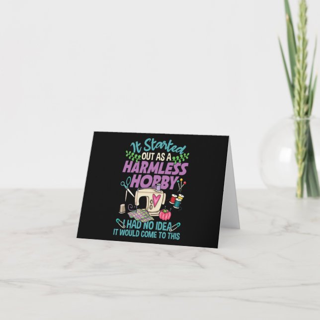 It Started Out As A Harmless Hobby Thank You Card (Front)