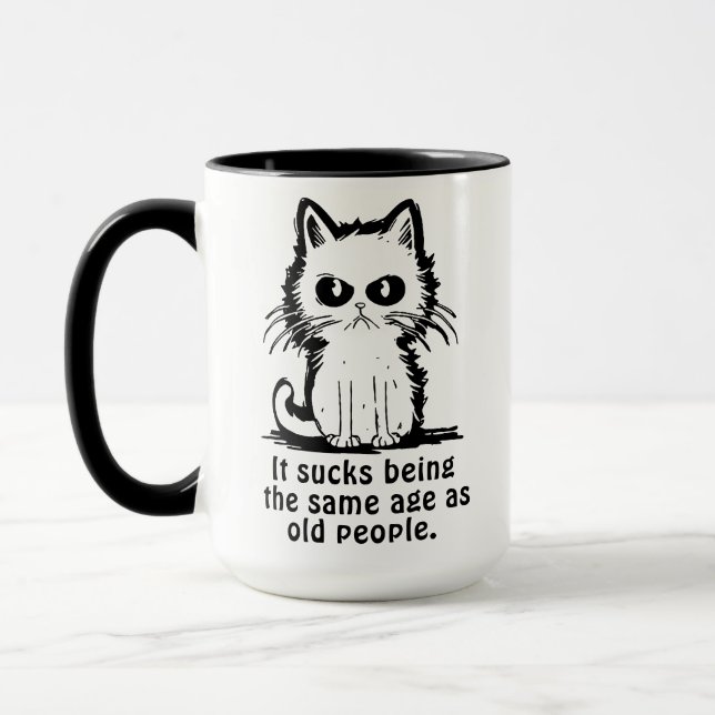 It Sucks Being The Same Age As Old People Mug (Left)