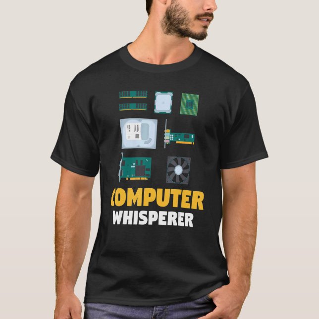 IT Support  Computer Programmer  Computer Whispere T-Shirt (Front)