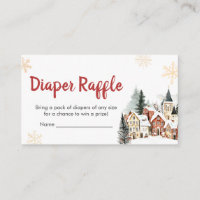 It Take a Village Winter Baby Shower Diaper Raffle