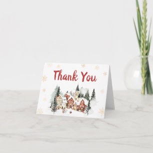 It Take a Village Winter Baby Shower Thank You Card