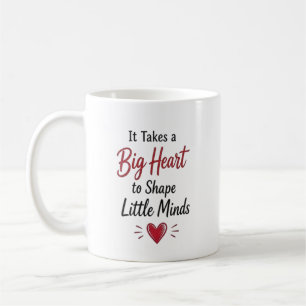It Takes a Big Heart Personalised Teacher Coffee Mug