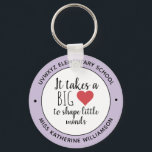 It Takes a Big Heart Teacher Appreciation Custom Key Ring<br><div class="desc">It take a big Heart Custom Teacher Appreciation Personalised Gifts!</div>