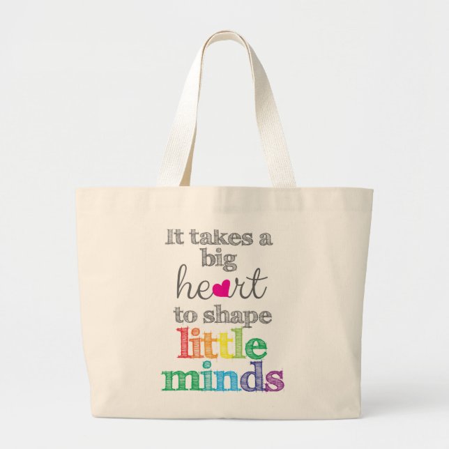 It takes a BIG HEART Teacher's Tote bag (Front)