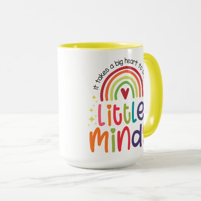 It takes a big heart to shape little minds teacher mug (Front Right)