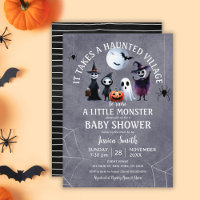 It Takes A Haunted Village Halloween Baby Shower