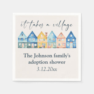 "It Takes A Village" Adoption / Foster Shower Napkin