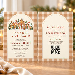 It Takes a Village All in One Baby Shower Invitation