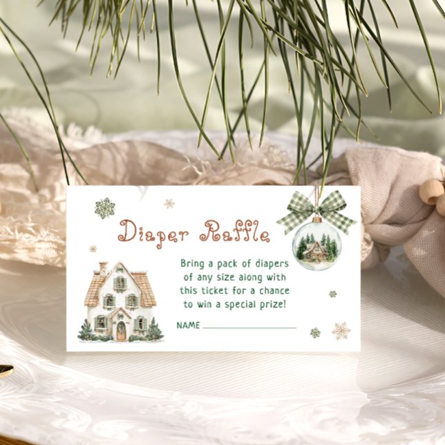 It Takes A Village Baby Shower Diaper Raffle Enclosure Card (Creator Uploaded)