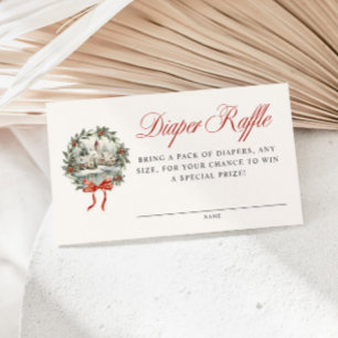 It Takes a Village Baby Shower Diaper Raffle Enclosure Card