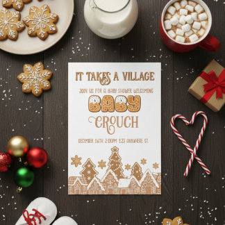 "it takes a village" baby shower invitation 
