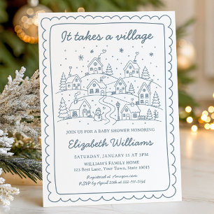 It Takes a Village Baby Shower Invitation