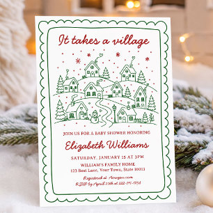 It Takes a Village Baby Shower Invitation