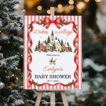 It Takes A Village Baby Shower Welcome Sign