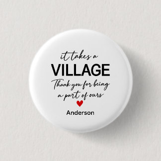 It Takes a Village Christmas Ornament, Thank You G 3 Cm Round Badge