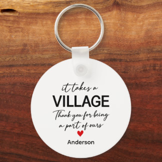 It Takes a Village Christmas Ornament, Thank You G Key Ring