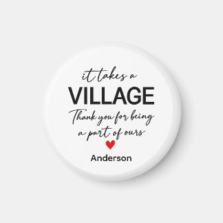 It Takes a Village Christmas Ornament, Thank You G Magnet