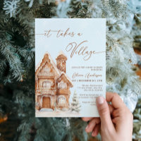 It Takes a Village Christmas Winter Baby Shower