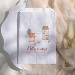 It Takes A Village Cute Baby Shower Thank You Favour Bags