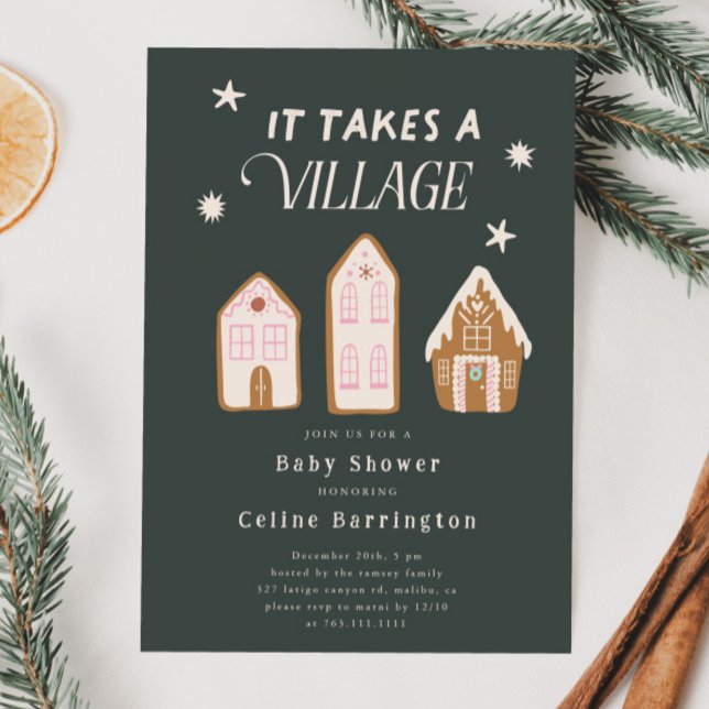 It Takes a Village Girl Baby Shower Invitation (Creator Uploaded)