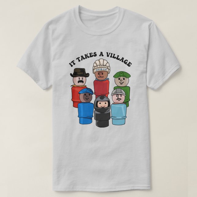 It Takes A Village Little People T-Shirt (Design Front)