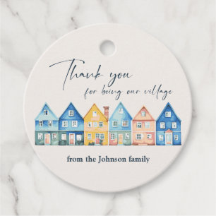 "It Takes A Village" Thank you Favour Tags