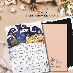 It Takes a Village Winter Baby Shower Bingo Card