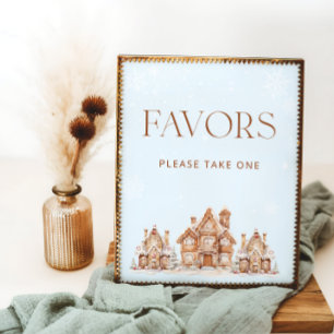 It Takes a Village Winter Baby Shower Favors Poster
