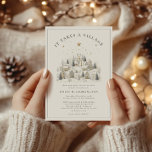 It Takes a Village Winter Baby Shower  Invitation<br><div class="desc">It Takes a Village Winter Baby Shower Invitation – Celebrate the arrival of your little one with the warmth of community and love. This charming invitation features a cosy snowy village scene beneath twinkling stars, with gentle snowfall creating a magical winter wonderland. Designed in soft, neutral tones, it’s a timeless...</div>