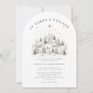It Takes a Village Winter Baby Shower  Invitation