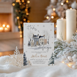 It Takes a Village Winter Baby Shower Invite