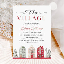 It Takes a Village Winter Christmas Baby Shower