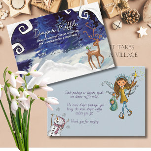 It Takes a Village Winter Fairy Baby Ruffle Card