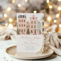 It takes a village Winter Pink Baby Gir Shower